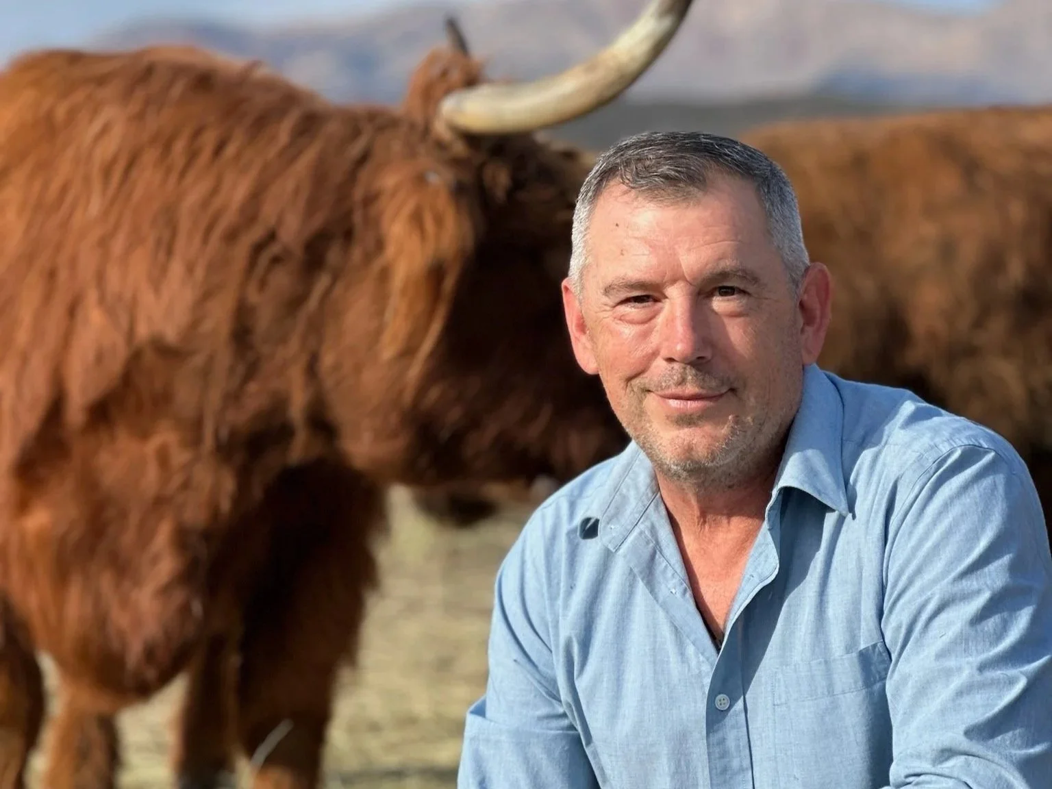 Dennis Stitt - owner of Soldier Mountain highlands Beef